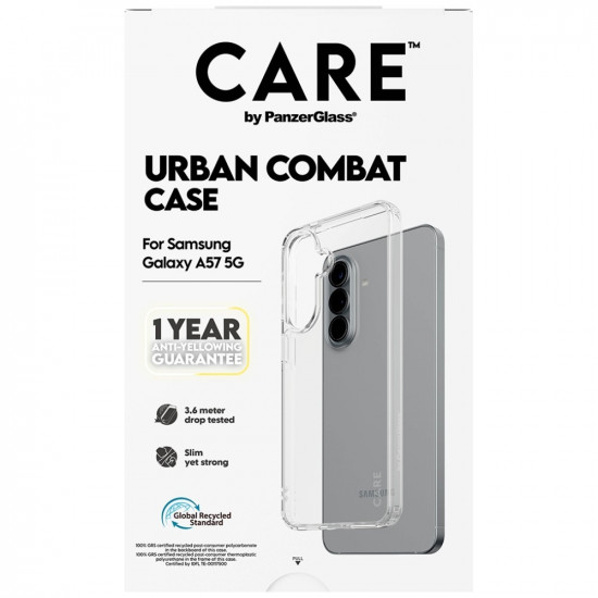 CARE by PanzerGlass Flagship Urban Combat Case for Samsung Galaxy A57 Transparent