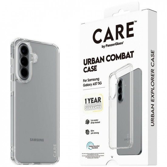 CARE by PanzerGlass Flagship Urban Combat Case for Samsung Galaxy A57 Transparent
