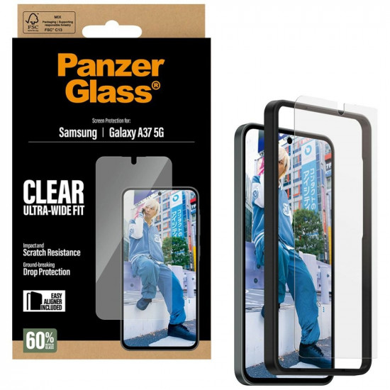 PanzerGlass Ultra-Wide Fit Tempered Glass for Samsung Galaxy A37