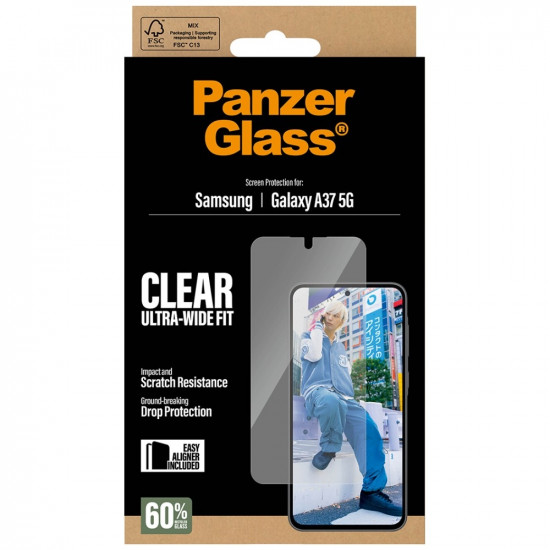 PanzerGlass Ultra-Wide Fit Tempered Glass for Samsung Galaxy A37