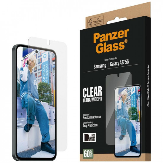 PanzerGlass Ultra-Wide Fit Tempered Glass for Samsung Galaxy A37