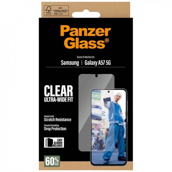 PanzerGlass Ultra-Wide Fit Tempered Glass for Samsung Galaxy A57 PanzerGlass Ultra-Wide Fit Tempered Glass for Samsung Galaxy A57