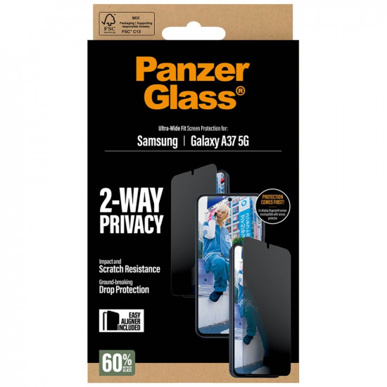 PanzerGlass Ultra-Wide Fit Privacy Glass for Samsung Galaxy A37 PanzerGlass Ultra-Wide Fit Privacy Glass for Samsung Galaxy A37