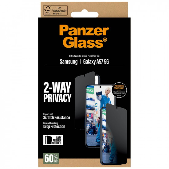 PanzerGlass Ultra-Wide Fit Privacy Glass for Samsung Galaxy A57 PanzerGlass Ultra-Wide Fit Privacy Glass for Samsung Galaxy A57