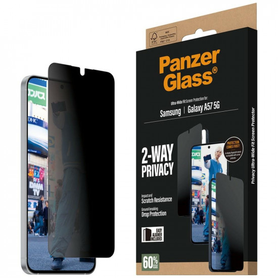 PanzerGlass Ultra-Wide Fit Privacy Glass for Samsung Galaxy A57 PanzerGlass Ultra-Wide Fit Privacy Glass for Samsung Galaxy A57