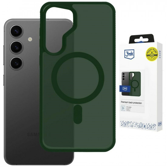 3MK Smoke MagCase case for Samsung Galaxy S25, green 3MK Smoke MagCase case for Samsung Galaxy S25, green