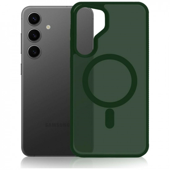 3MK Smoke MagCase case for Samsung Galaxy S25, green 3MK Smoke MagCase case for Samsung Galaxy S25, green