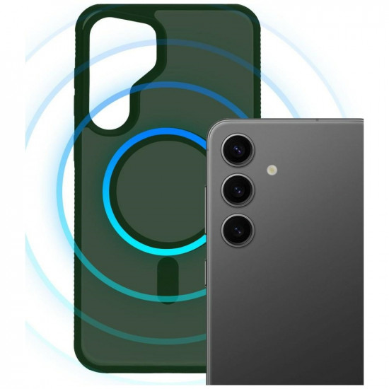 3MK Smoke MagCase case for Samsung Galaxy S25, green 3MK Smoke MagCase case for Samsung Galaxy S25, green