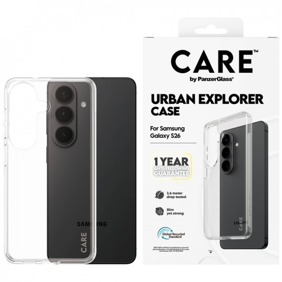 Case CARE by PanzerGlass Urban Explorer Transparent for Samsung Galaxy S26 transparent Case CARE by PanzerGlass Urban Explorer Transparent for Samsung Galaxy S26 transparent