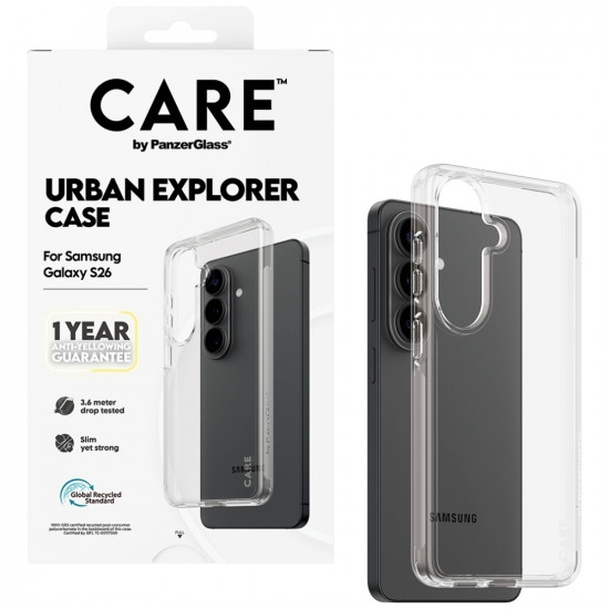 Case CARE by PanzerGlass Urban Explorer Transparent for Samsung Galaxy S26 transparent Case CARE by PanzerGlass Urban Explorer Transparent for Samsung Galaxy S26 transparent