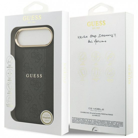 Case Guess 4G Stripe MagSafe for iPhone 17 Air black Case Guess 4G Stripe MagSafe for iPhone 17 Air black