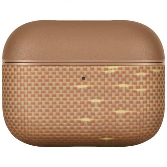 Case PITAKA Aramid Fiber for AirPods Pro 3 golden aluminum