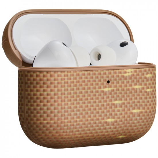 Case PITAKA Aramid Fiber for AirPods Pro 3 golden aluminum