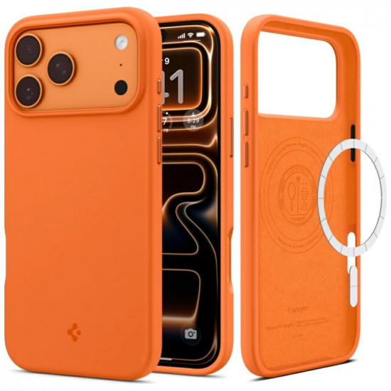 Spigen Silicone Fit MAG MagSafe case for iPhone 17 Pro Max orange Spigen Silicone Fit MAG MagSafe case for iPhone 17 Pro Max orange
