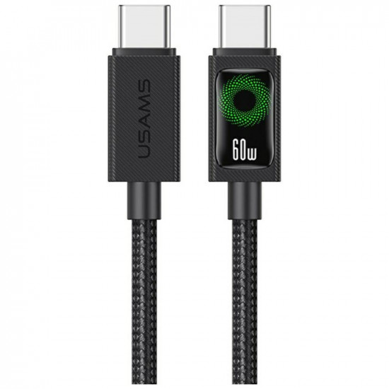 Cable USAMS U92 60W USB-C to USB-C 1.2m black