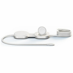 Zens Pro 3 2-in-1 Wireless Charger with Apple Watch Qi2 15W USB-C/USB-C Charging white