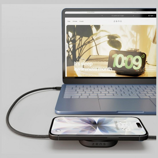 Zens Pro 2 Qi2 15W Wireless Charger (USB-C/USB-C) black