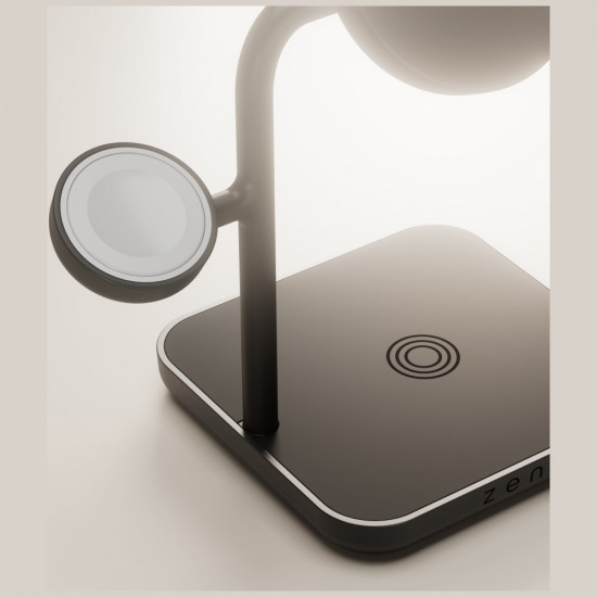 3-in-1 Magnetic Induction Charger Zens Office Charger Pro 3 + Apple Watch Charging 15W Qi2