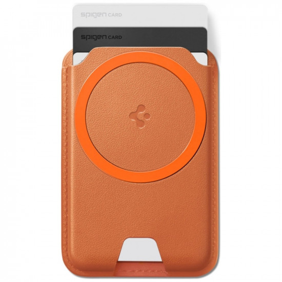 Spigen Valentinus MagFit+ MagSafe magnetic wallet orange Spigen Valentinus MagFit+ MagSafe magnetic wallet orange