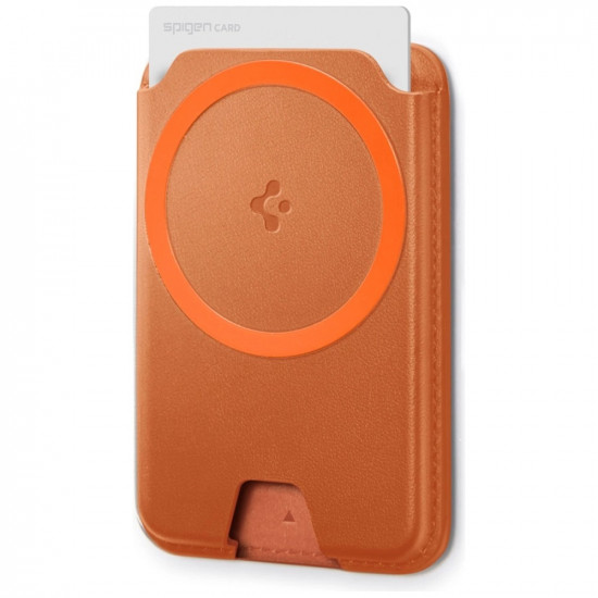 Spigen Valentinus MagFit+ MagSafe magnetic wallet orange Spigen Valentinus MagFit+ MagSafe magnetic wallet orange