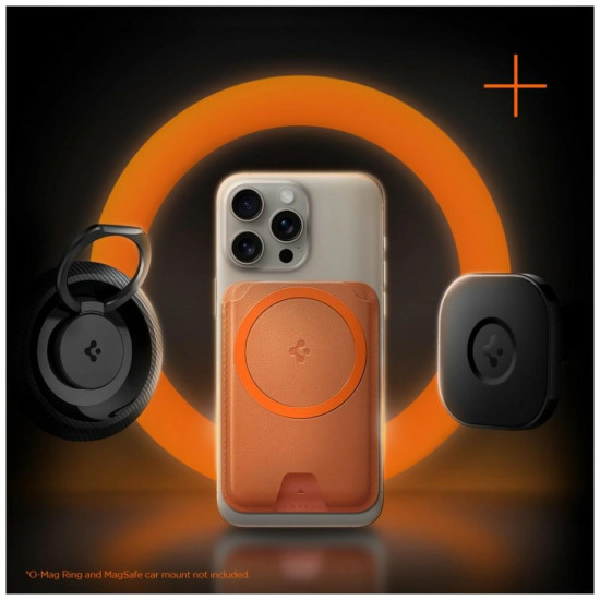 Spigen Valentinus MagFit+ MagSafe magnetic wallet orange Spigen Valentinus MagFit+ MagSafe magnetic wallet orange