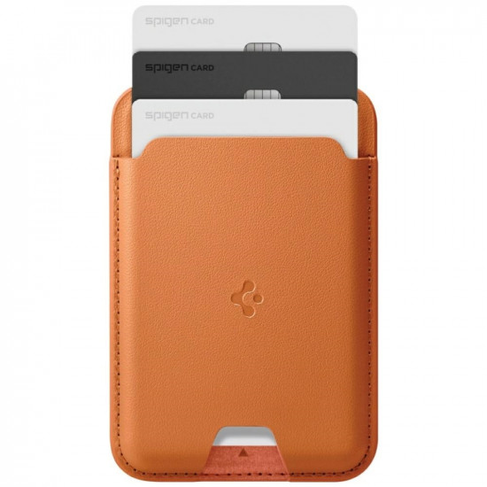 Spigen Valentinus MagSafe magnetic wallet orange