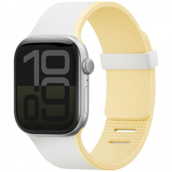 UNIQ watch band Revix IV Premium Apple Watch 42/41/40mm Edition Reversible Magnetic white-yellow UNIQ watch band Revix IV Premium Apple Watch 42/41/40mm Edition Reversible Magnetic white-yellow