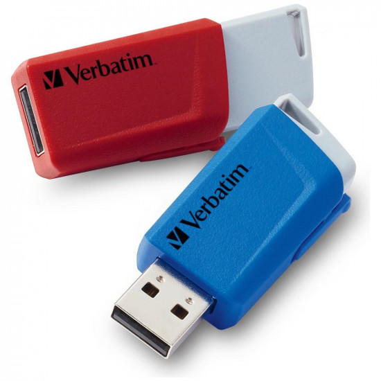Verbatim Store `n` Click USB 3.0 pendrive 32GB 2 pcs red/blue 49308