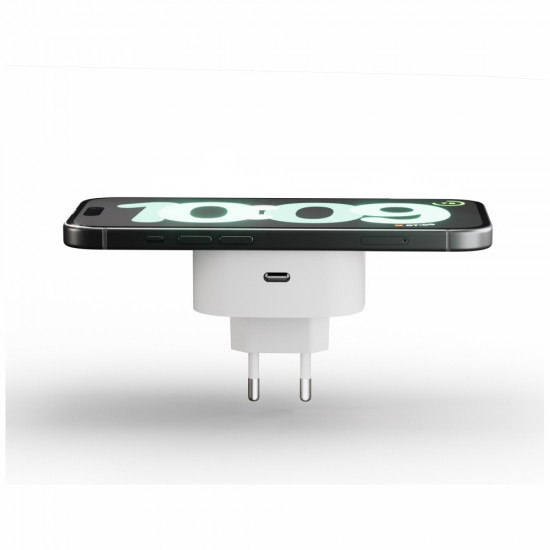 Zens Qi 15W Wireless Induction Charger with USB-C 18W white