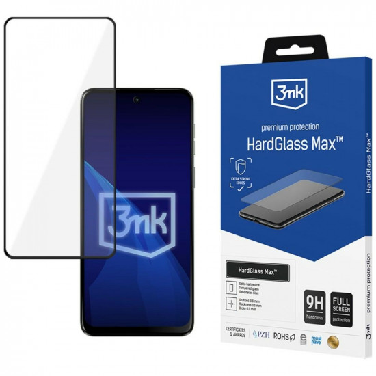 Tempered glass 3MK HardGlass Max for Motorola Moto G55 5G, black