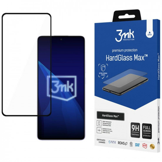 3MK HardGlass Max tempered glass for Redmi Note 14 5G black