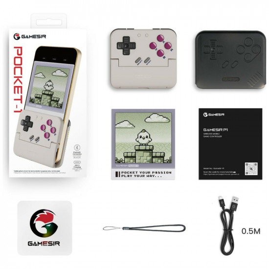 Universal Bluetooth controller for mobile devices Pocket Taco P1 Bluetooth off-white