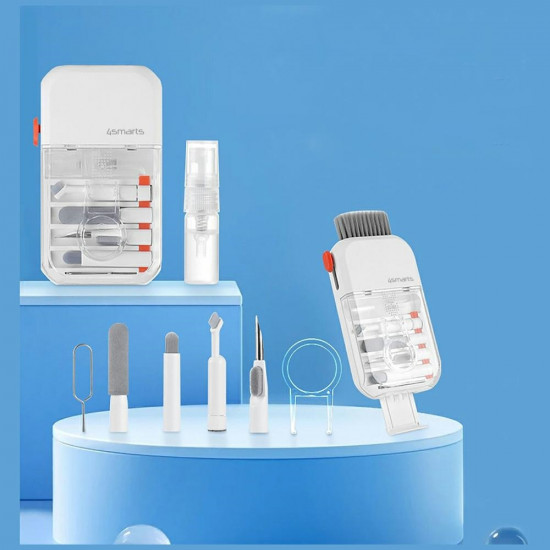 Multifunctional cleaning set 4smarts 10in1 for phones and devices white Multifunctional cleaning set 4smarts 10in1 for phones and devices white