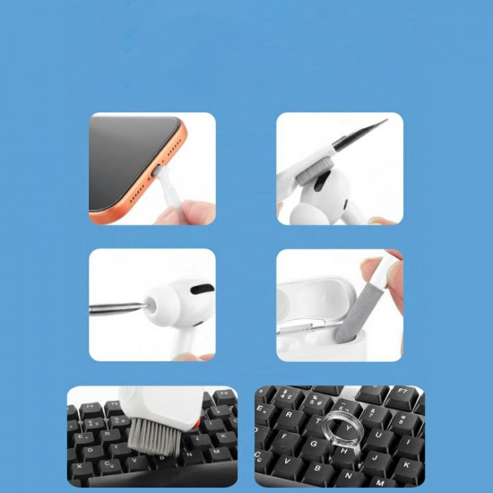 Multifunctional cleaning set 4smarts 10in1 for phones and devices white Multifunctional cleaning set 4smarts 10in1 for phones and devices white