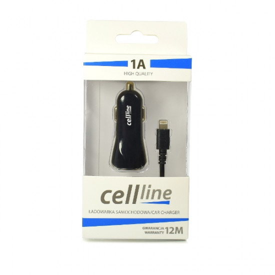 Cellline Car Charger 1xUSB + lightning 1A black iPhone 6 Cellline Car Charger 1xUSB + lightning 1A black iPhone 6