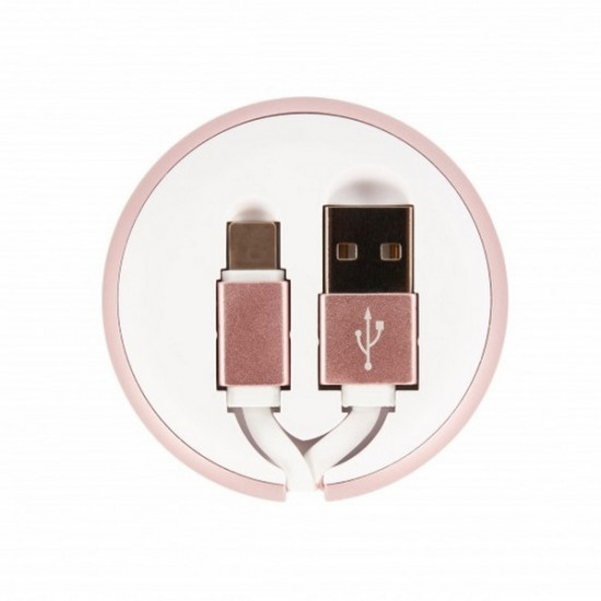 Richmond&amp;Finch Retractable USB-C/Micro Cable Pink Marble/Pink Marble CWTYPE-114