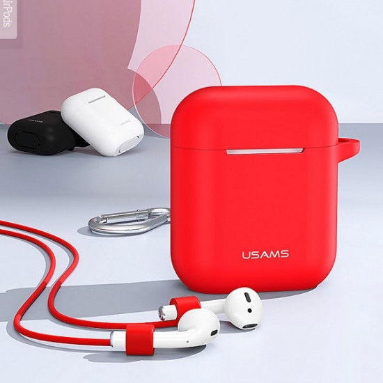 USAMS Protective Case for AirPods silicone red BH423AP04 (US-BH423)