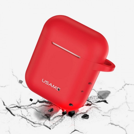 USAMS Protective Case for AirPods silicone red BH423AP04 (US-BH423)