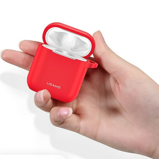 USAMS Protective Case for AirPods silicone red BH423AP04 (US-BH423)