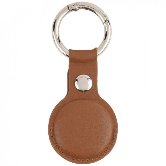 Mercury Leather AirTag case brown