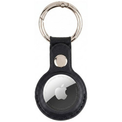 Mercury Leather AirTag case black/black