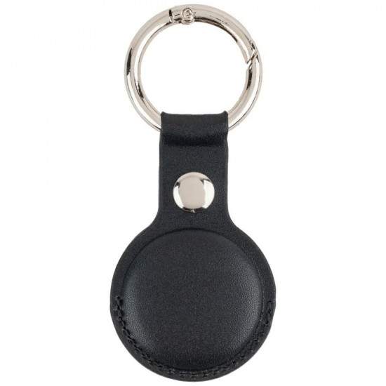 Mercury Leather AirTag case black/black Mercury Leather AirTag case black/black