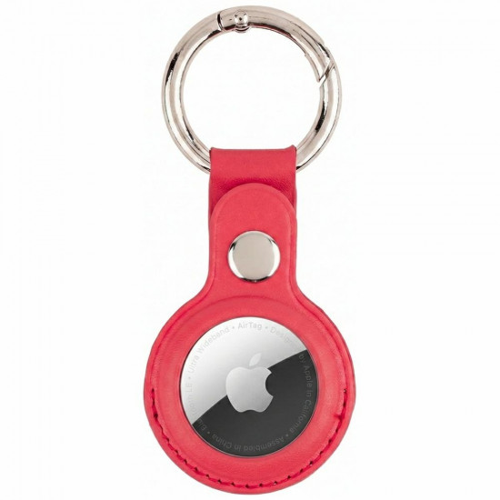 Mercury Leather AirTag case red Mercury Leather AirTag case red