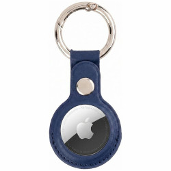 Mercury Leather AirTag Case Navy Blue