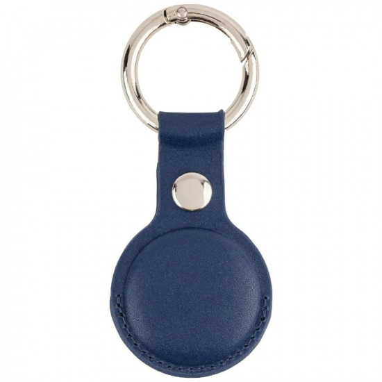 Mercury Leather AirTag Case Navy Blue Mercury Leather AirTag Case Navy Blue
