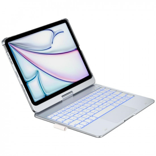 Case Typecase Flexbook Touch with keyboard for iPad Air 11" M2 2024 / M3 2025 / M4 2026 silver