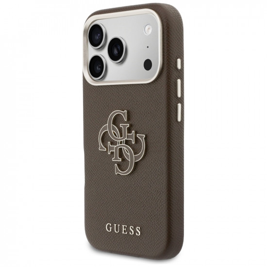 Case Guess FW Resin Logo for iPhone 17 Pro brown Case Guess FW Resin Logo for iPhone 17 Pro brown