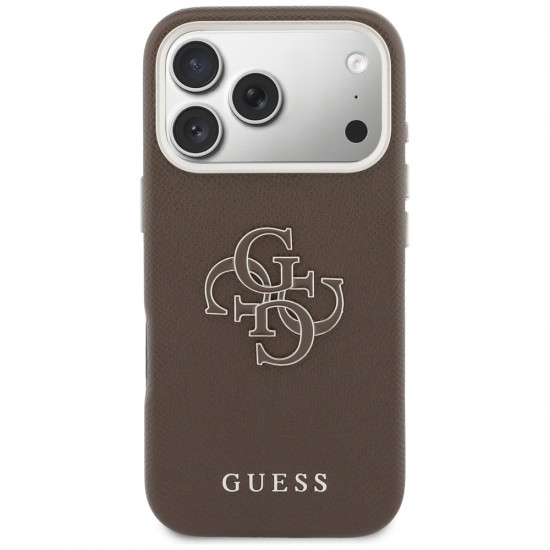 Case Guess FW Resin Logo for iPhone 17 Pro brown Case Guess FW Resin Logo for iPhone 17 Pro brown