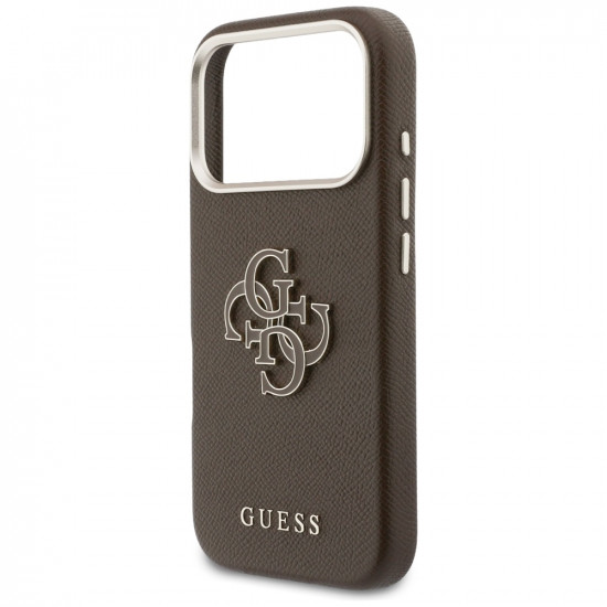 Case Guess FW Resin Logo for iPhone 17 Pro brown Case Guess FW Resin Logo for iPhone 17 Pro brown