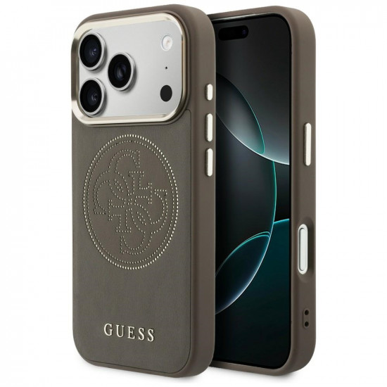 Case Guess Perforated 4G MagSafe for iPhone 17 Pro brown Case Guess Perforated 4G MagSafe for iPhone 17 Pro brown